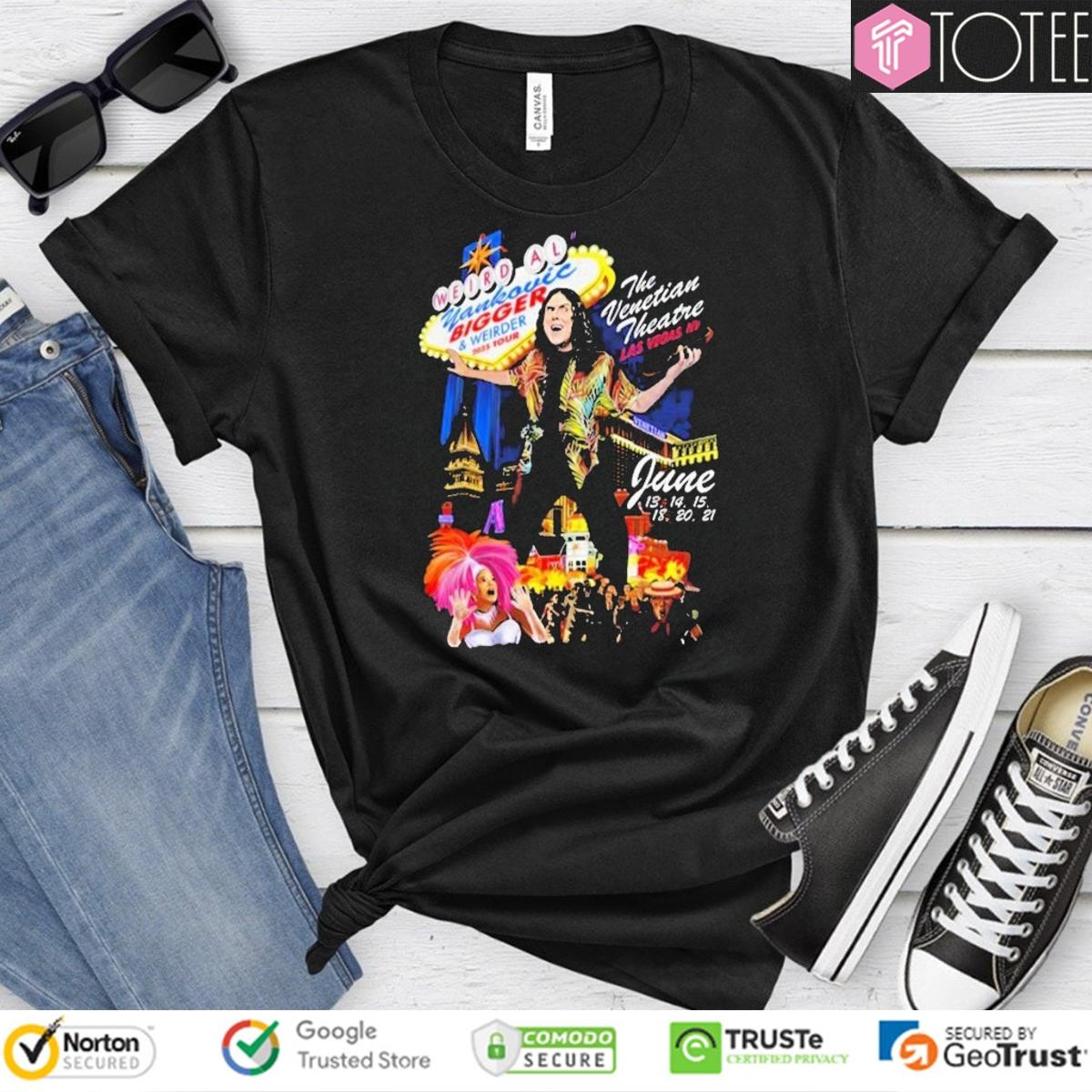 Weird Al Yankovic Bigger & Weirder 2025 Tour The Venetian Theatre Las Vegas T-shirt