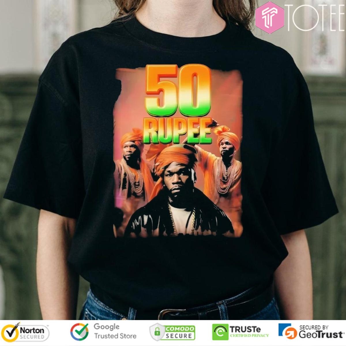 50 Cent Parody 50 Rupee India T-shirt