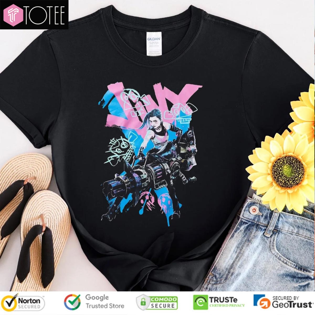 Arcane Jinx Graffiti Jumbo League Of Legends T-shirt