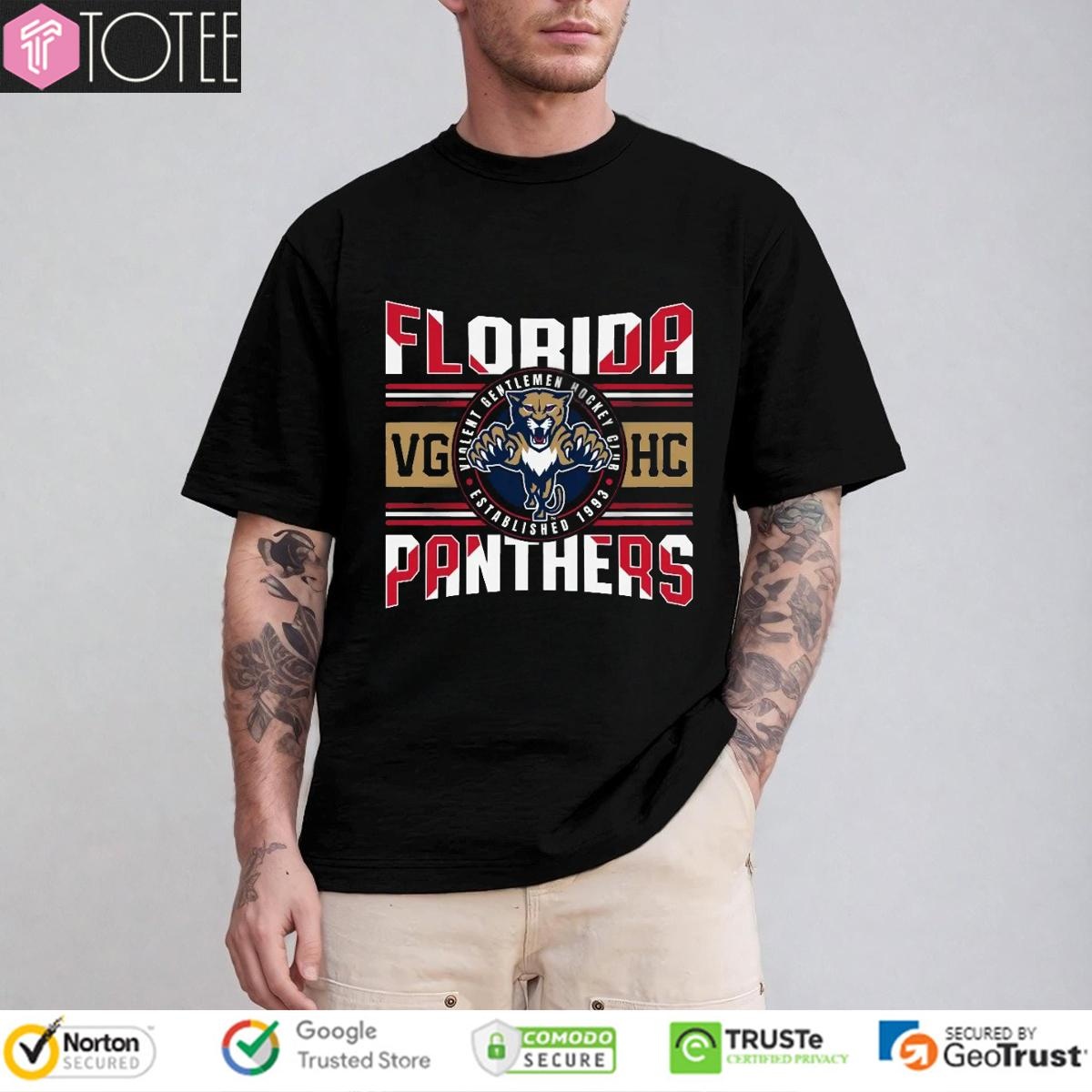 Florida Panthers Violent Gentlemen Hockey Club Florida Flag T-shirt