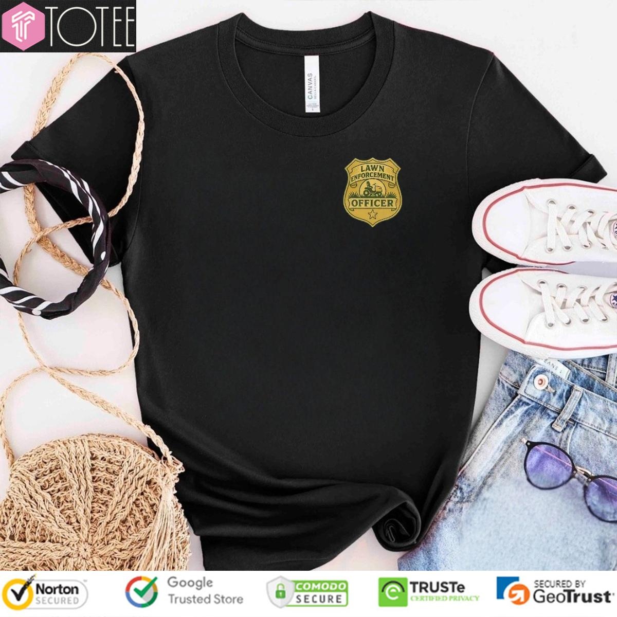 Lawn Enforcement Officer Tiny Pocket T-shirt