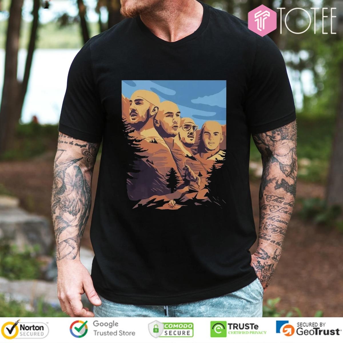 Oklahoma City Thunder Basketball Face Parody Mount Rushmore T-shirt