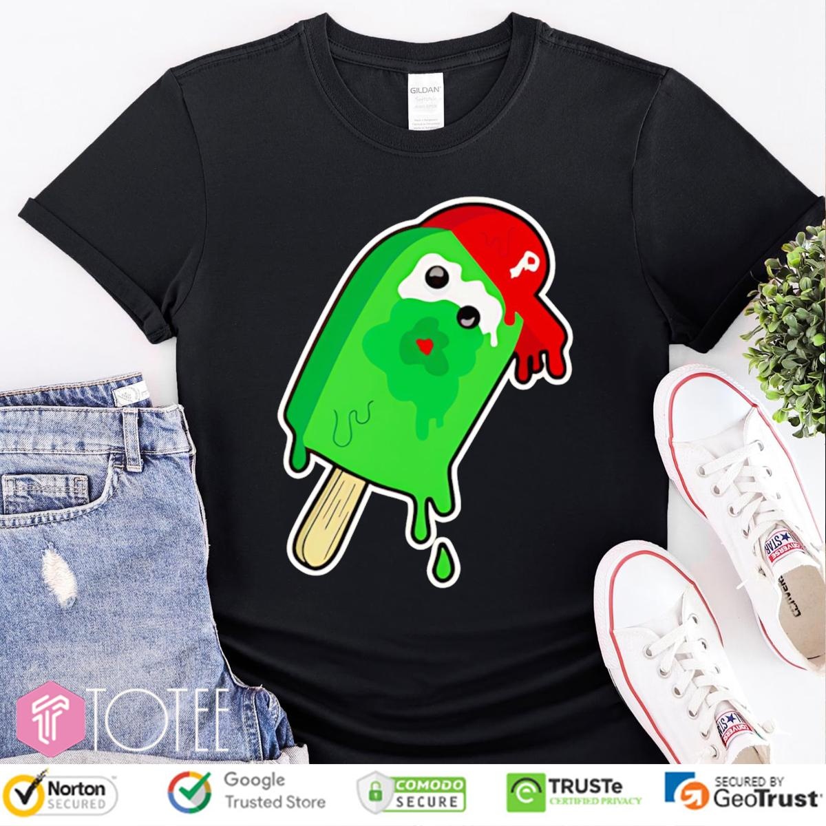 Phillie Phanatic Ice Cream Baseball Philadelphia Phillies Mascot T-shirt