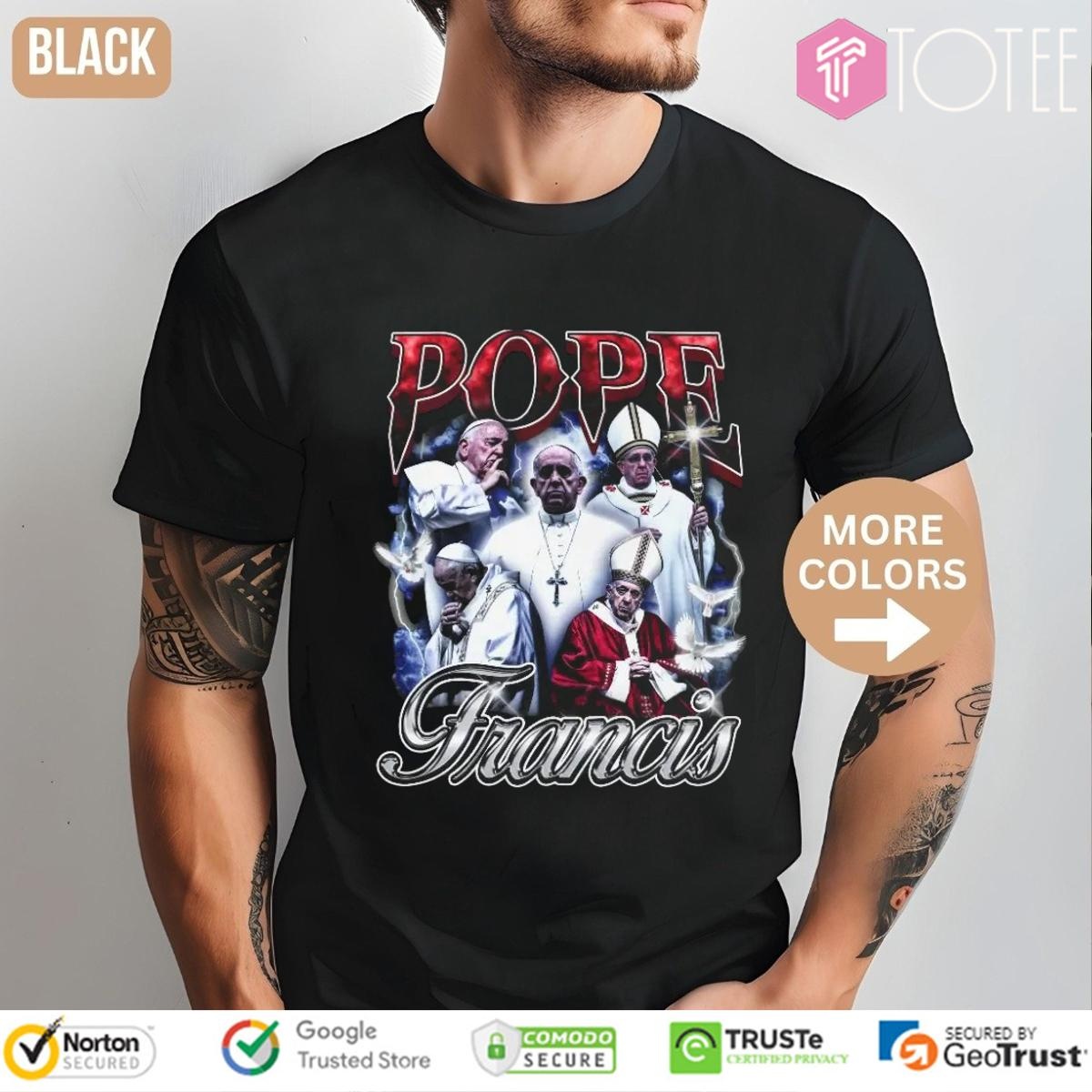 Pope Francis Graphic Vintage Bootleg T-shirt