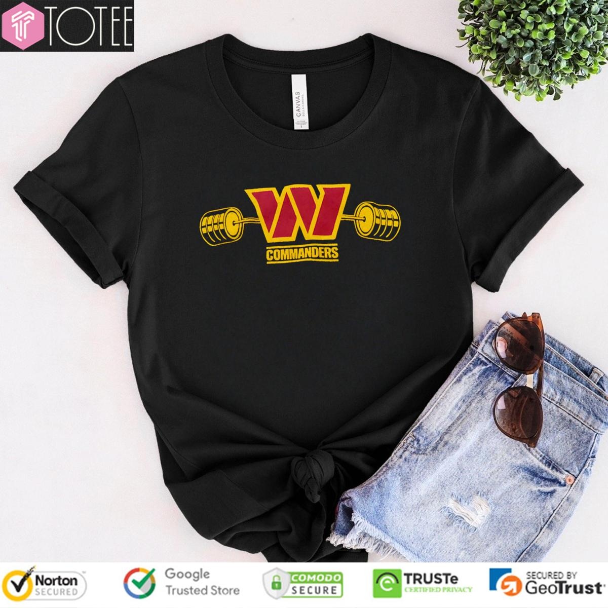 Weightlifting Washington Commanders Logo T-shirt