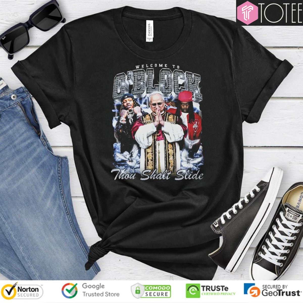 Welcome To Oblock Thou Shalt Slide Pope Leo Xiv Vintage Bootleg T-shirt