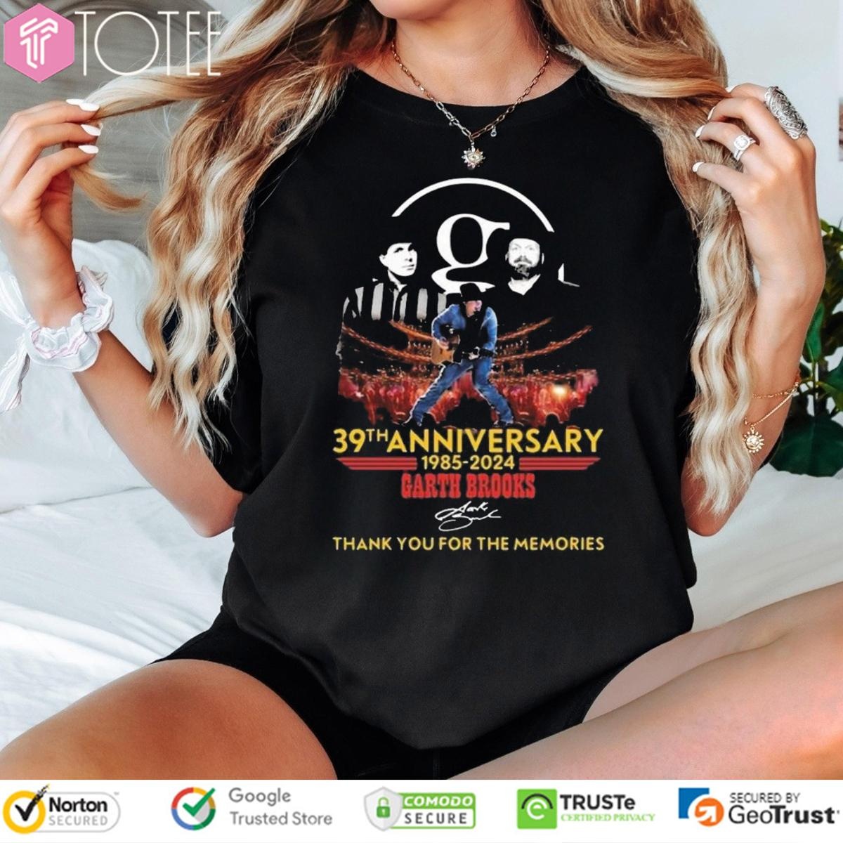 39Th Anniversary 1985-2024 Garth Brooks Music Signature T-shirt