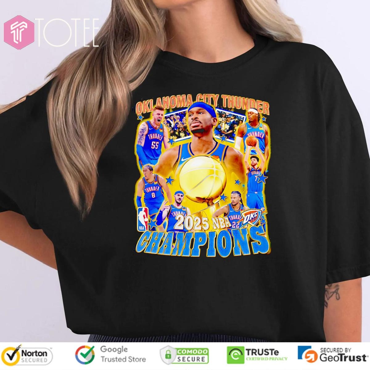 Oklahoma City Thunder Champions 2025 Nba Champions Vintage Bootleg T-shirt