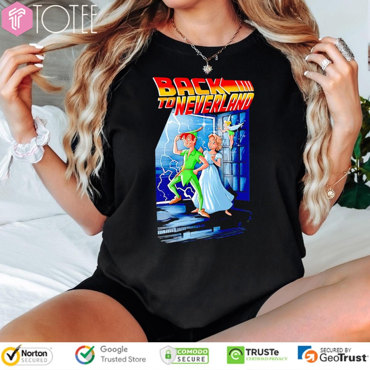 Back To Neverland Parody Disney Peter Pan Wendy Darling Tinker Bell T-shirt