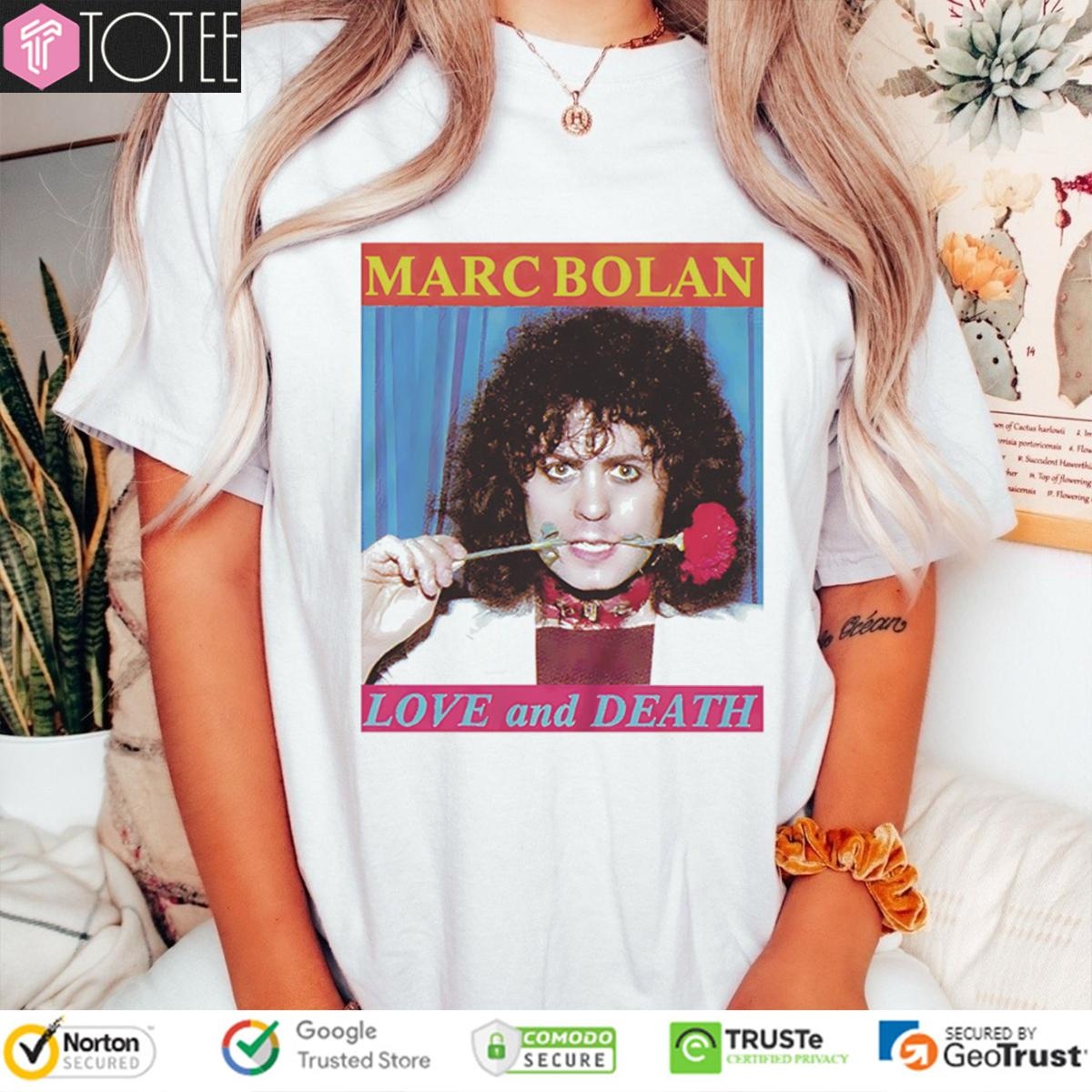 Marc Bolan Love And Death Vintage T-shirt