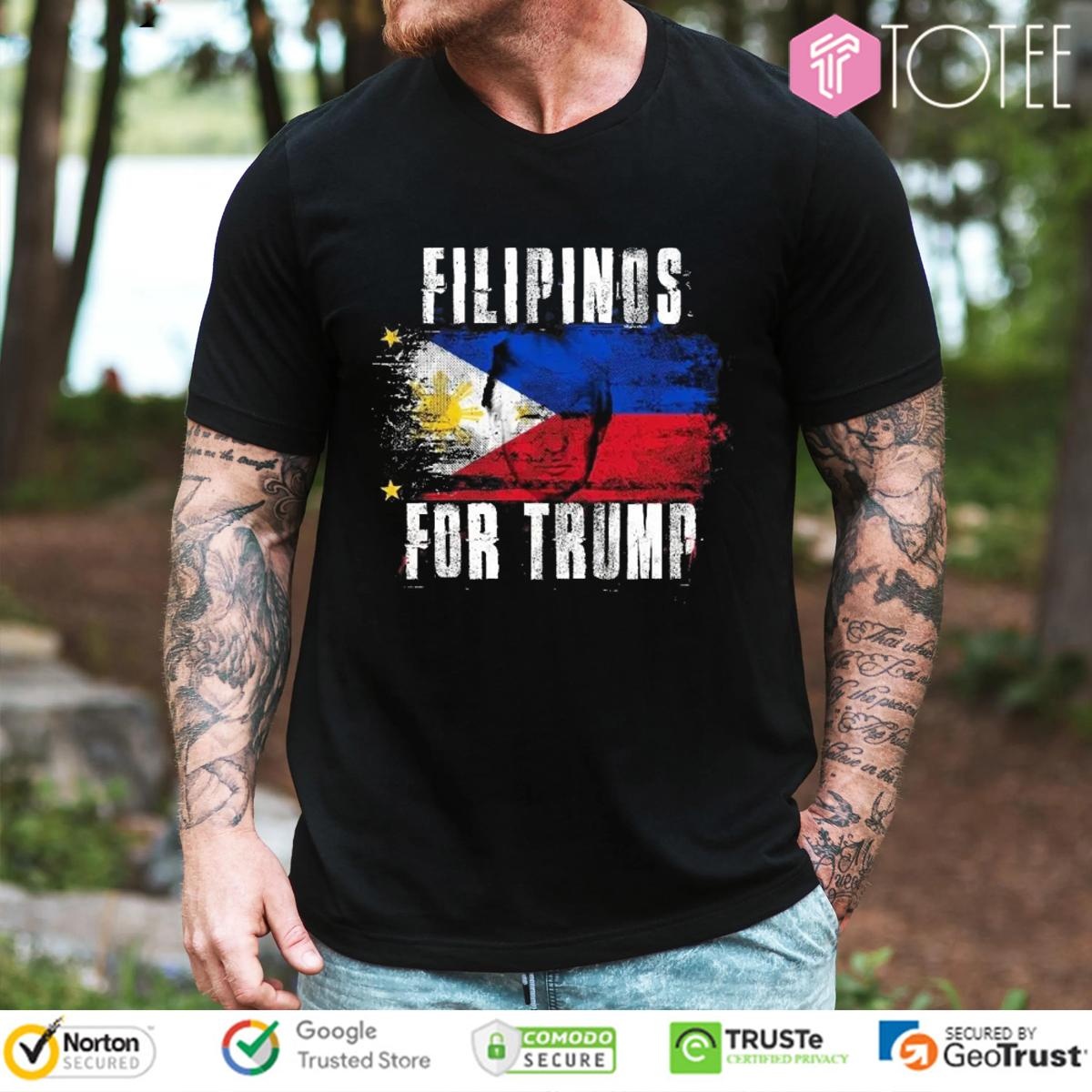 Filipinos For Trump Philippines Flag T-shirt