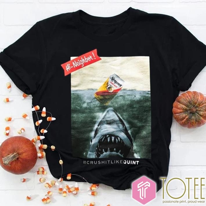 Jaws Narragansett Lager Beer Crushitlikequint Shark T-shirt