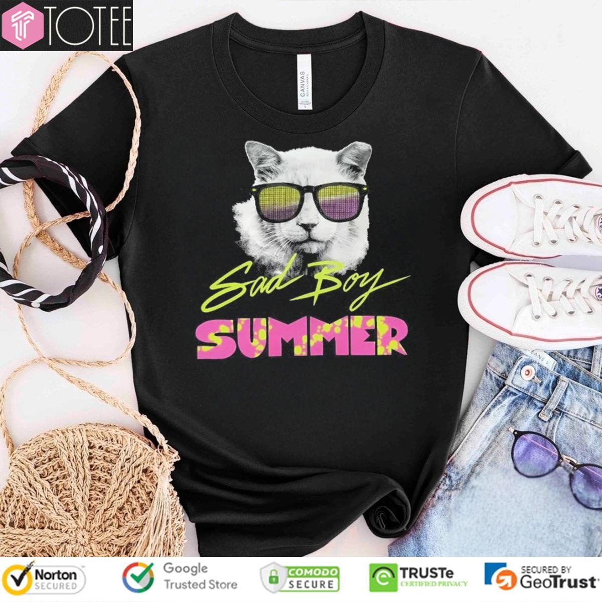 Cat Sad Boy Summer T-shirt