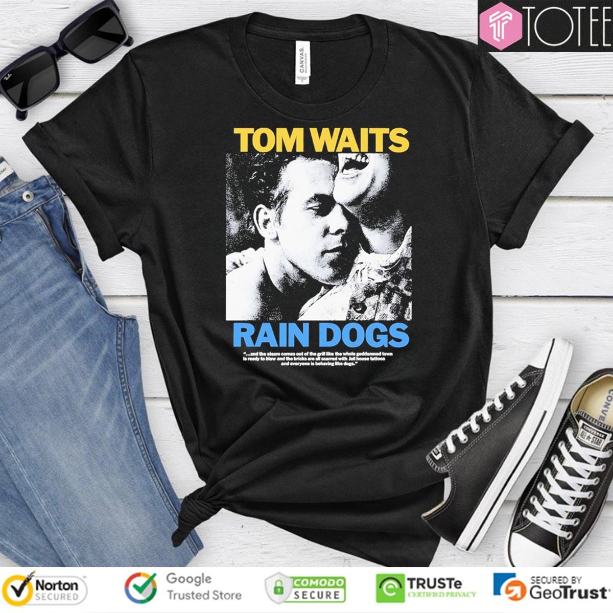 Official Tom Waits Rain Dogs Album T-shirt