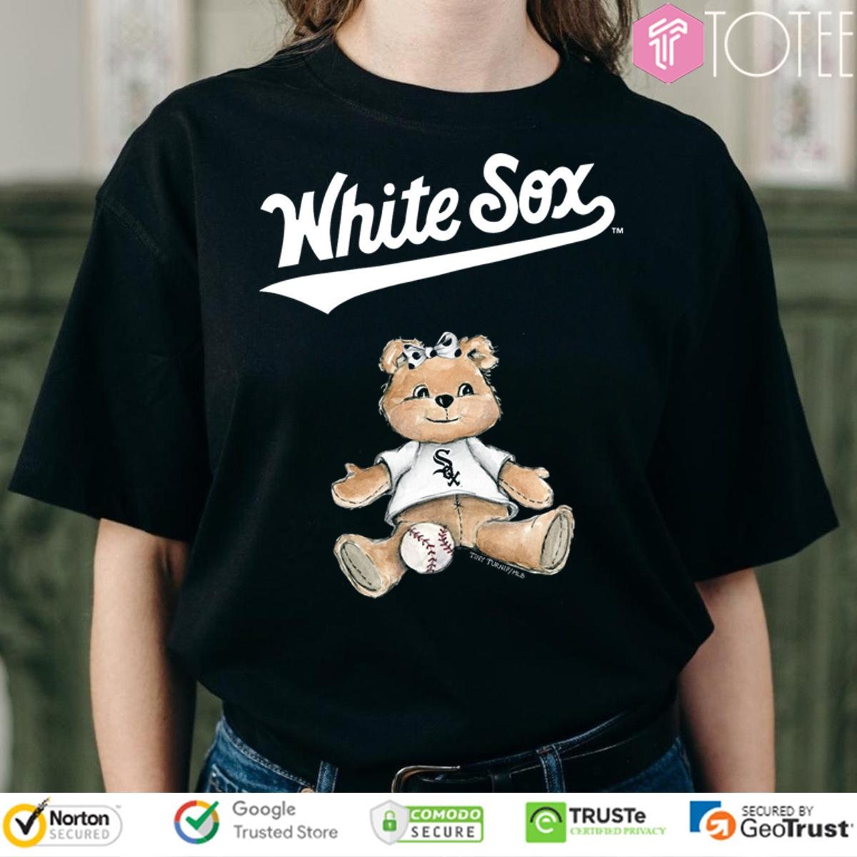 Tiny Turnip Teddy Bear X Chicago White Sox Baseball T-shirt