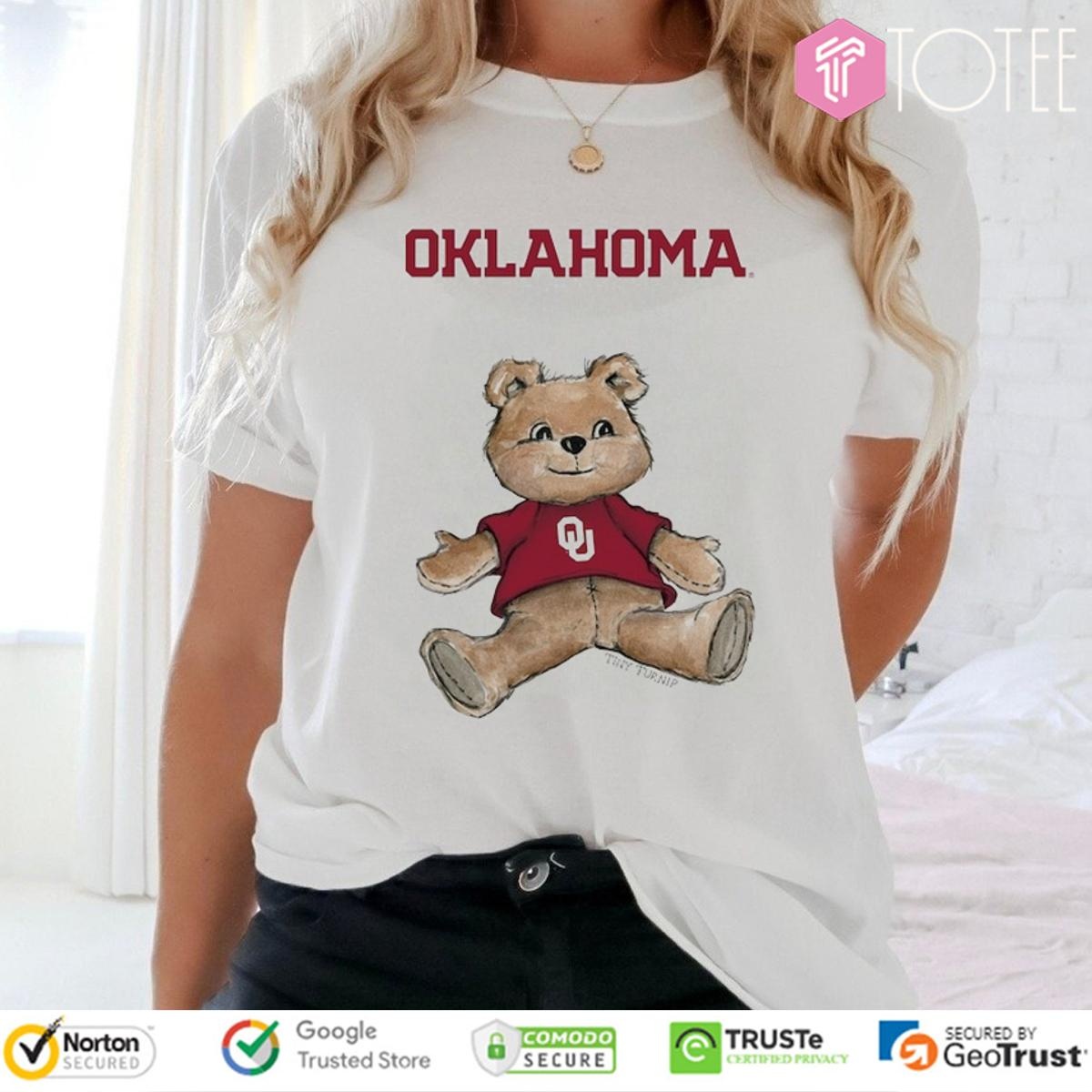 Tiny Turnip Teddy Bear X Oklahoma Sooners T-shirt