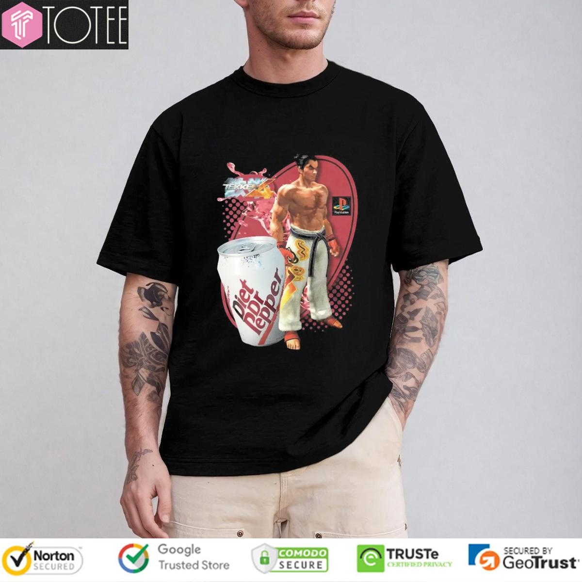 Diet Dr Pepper X Mishima Kazuya Tekken T-shirt