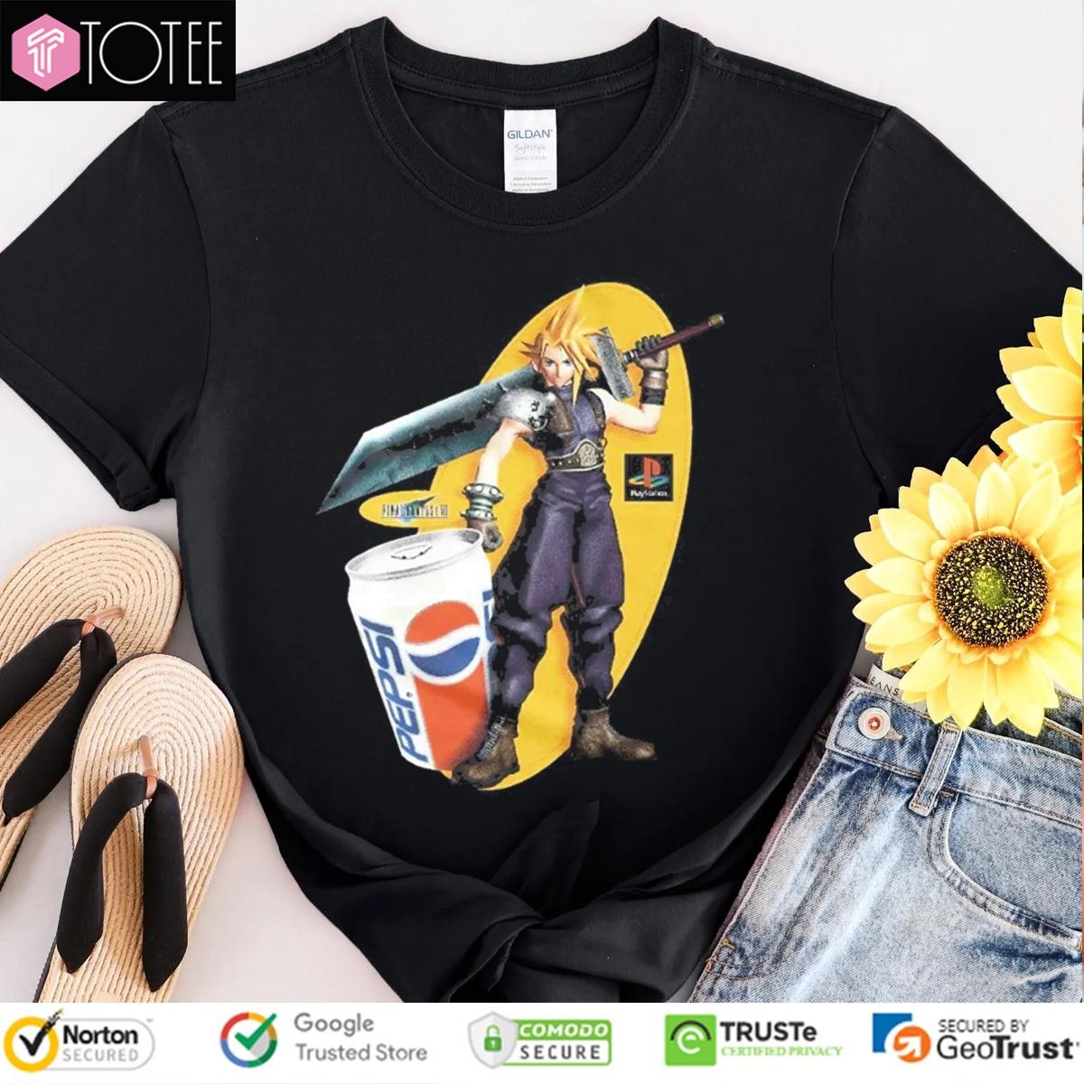 Pepsi X Cloud Strife Final Fantasy T-shirt