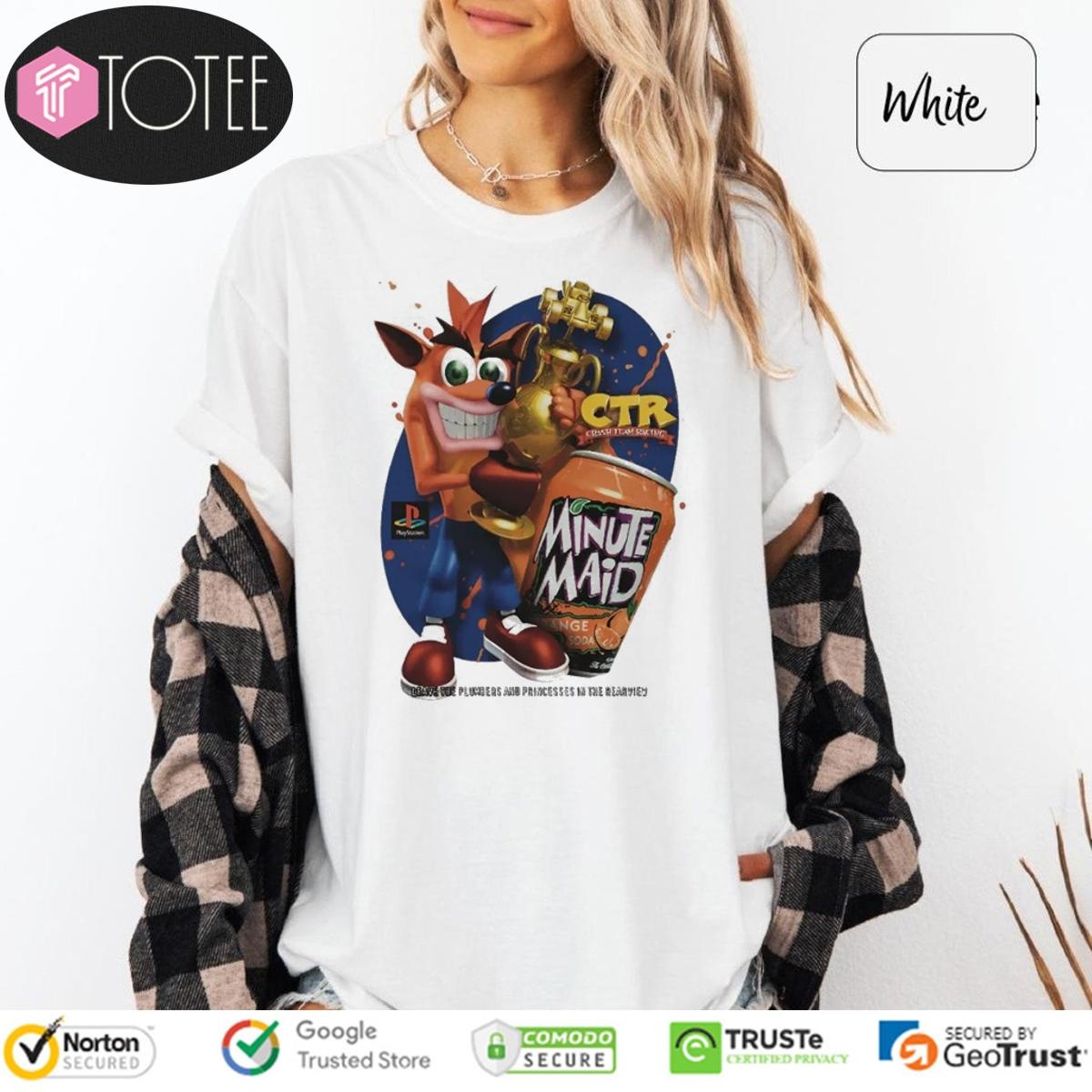 Ctr Crash Team Racing X Minute Maid Orange Soda T-shirt
