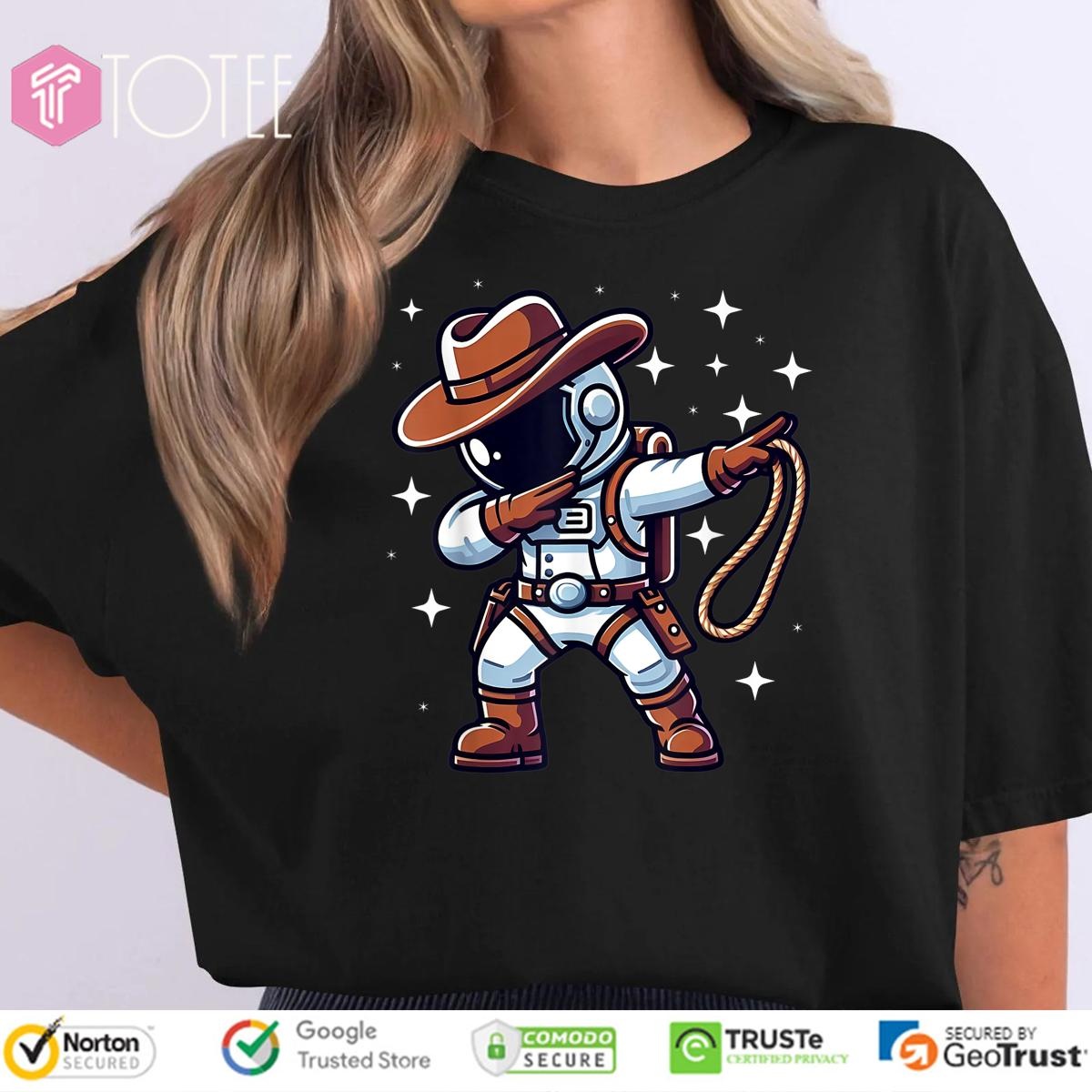 Dabbing Astronaut Cowboy Space T-shirt