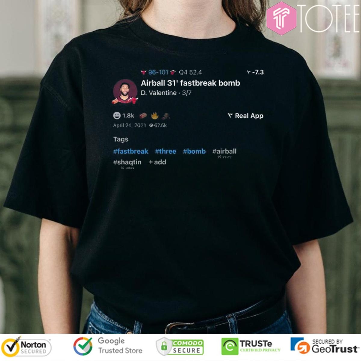 Denzel Valentine Airball 31 Fastbreak Bomb T-shirt