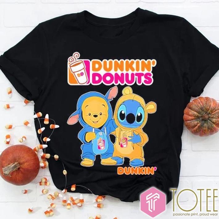 Pooh And Stitch Dunkin Donuts T-shirt
