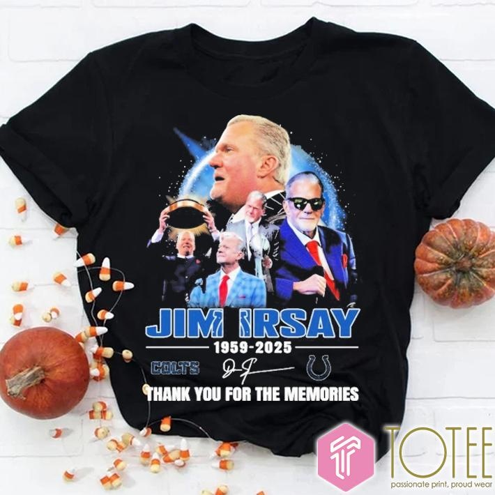 Jim Irsay 1959-2025 Indianapolis Colts Signature T-shirt