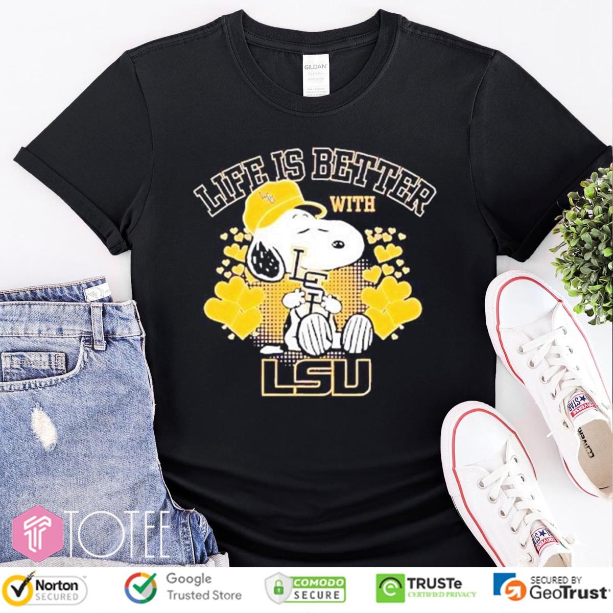 Snoopy Life Is Better With Ls U Baseball T-shirt