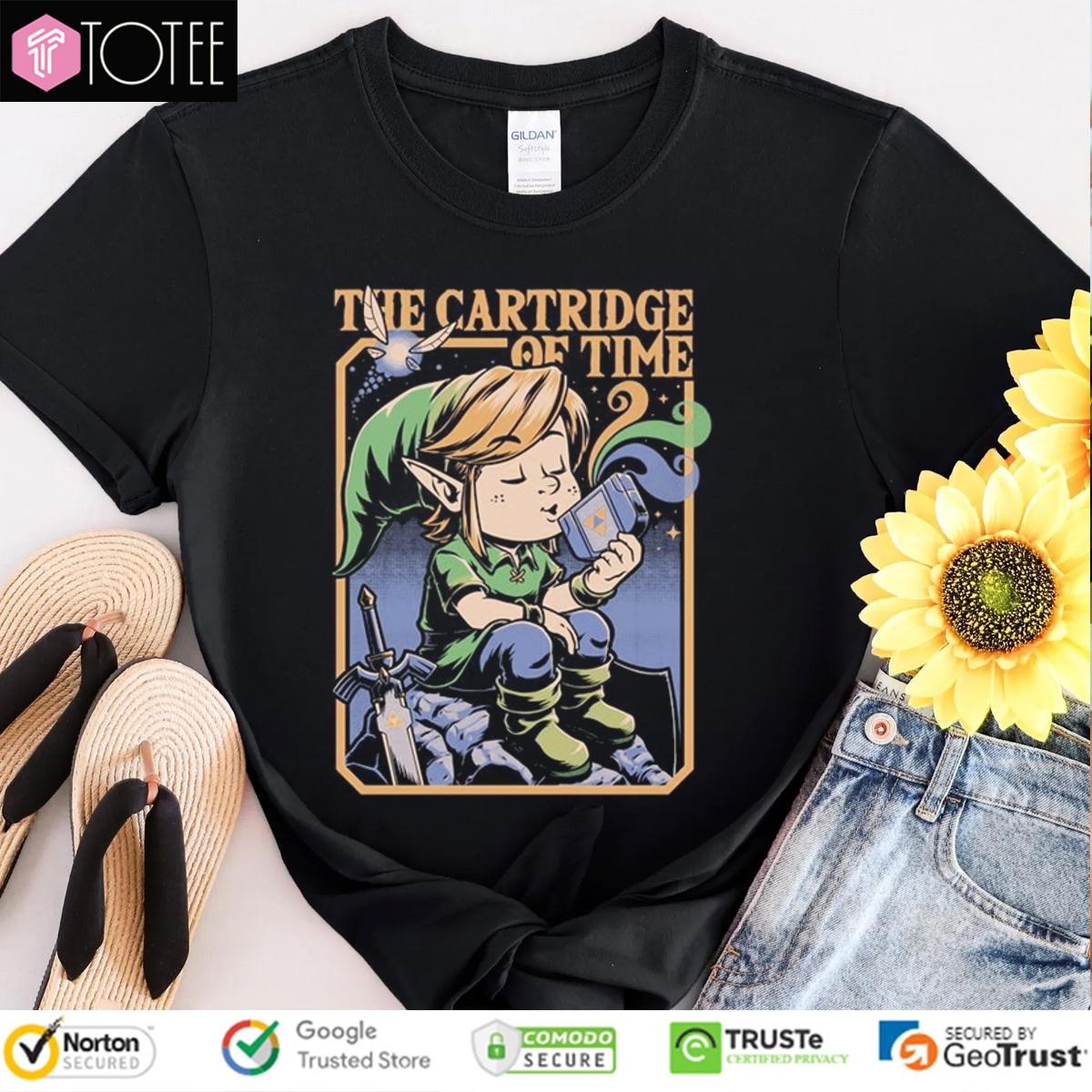 The Cartridge Of Time Link The Legend Of Zelda T-shirt