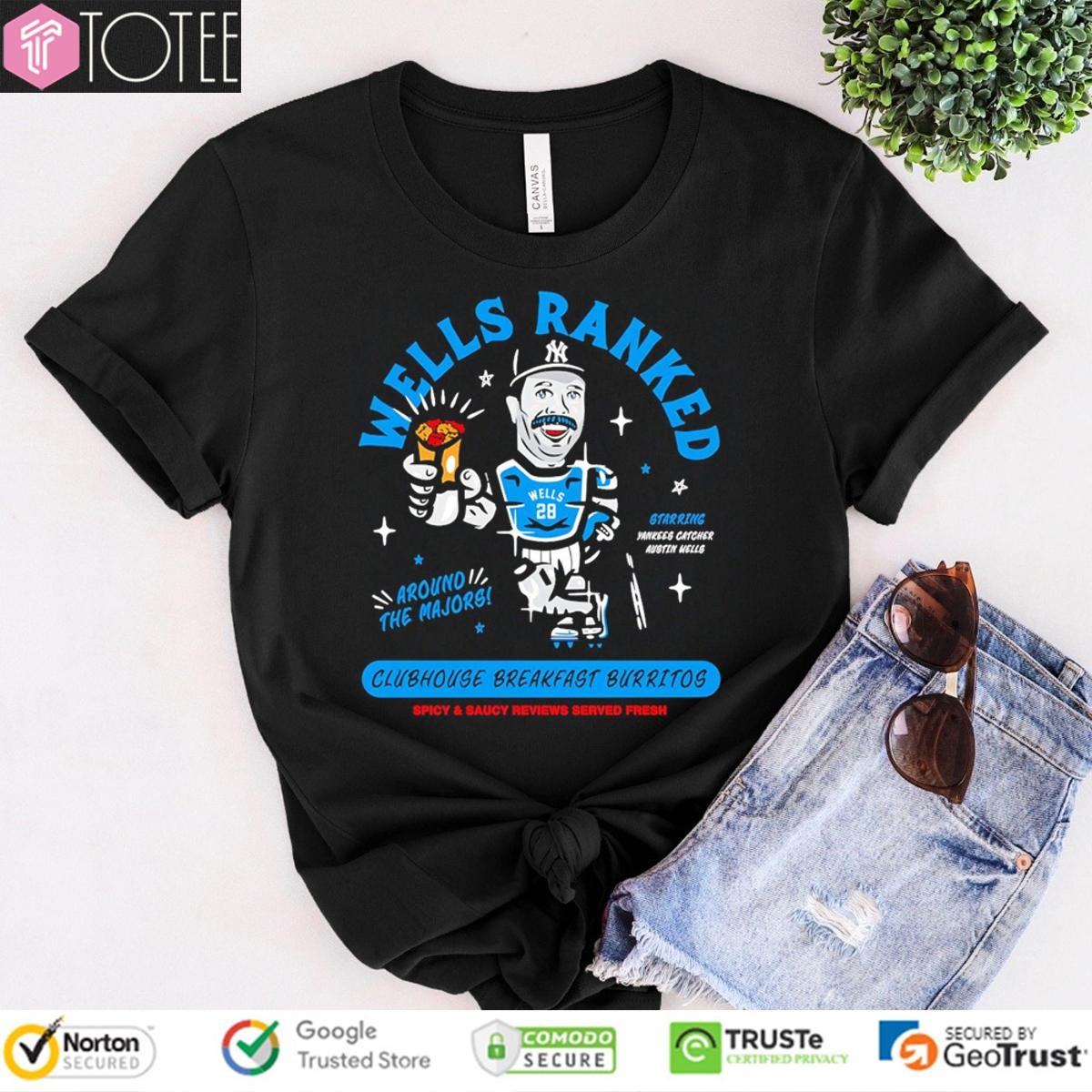 Wells Ranked Around The Majors Clubhouse Breakfast Burritos T-shirt