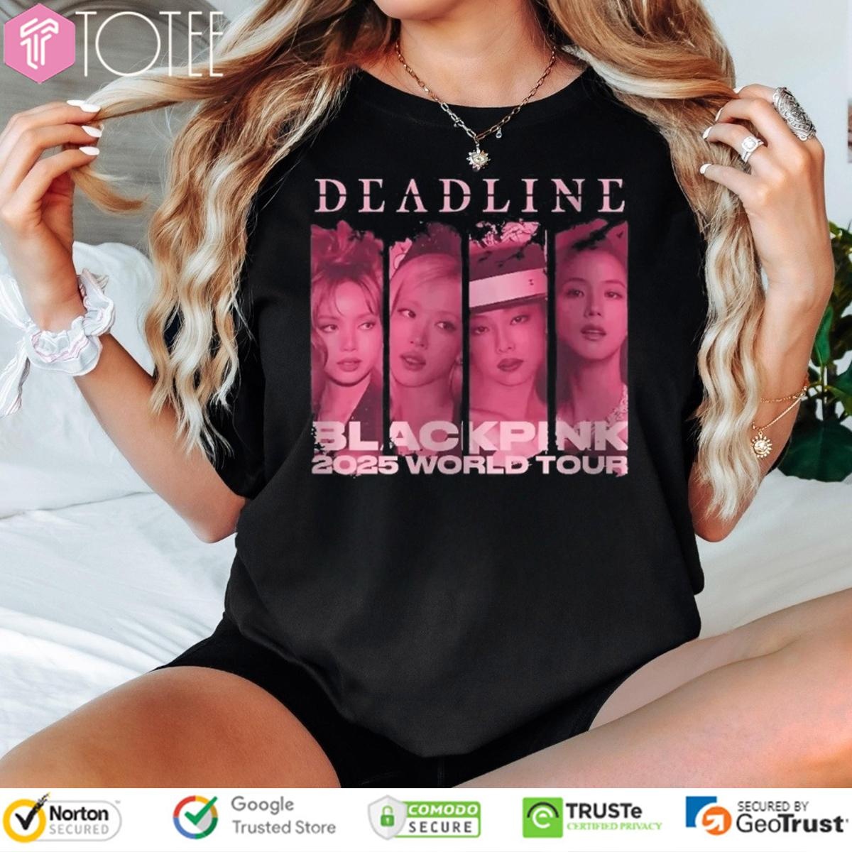 Blackpink Deadline Tour Jennie Jisoo Rose Lisa World Tour T-shirt