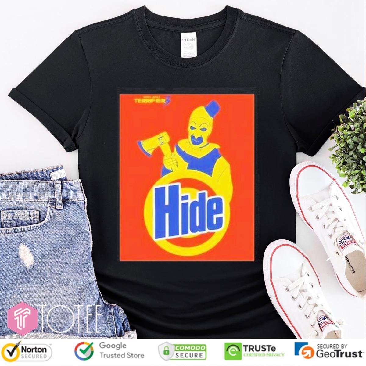 The Clown Hide Parody Horror Tide Logo T-shirt