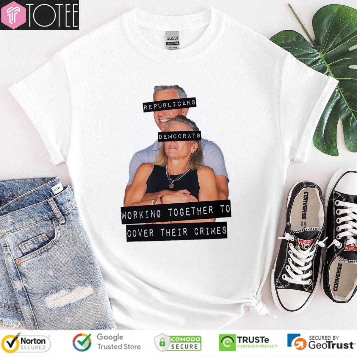 Andy Byron Working Together To Cover Their Crimes Meme T-shirt